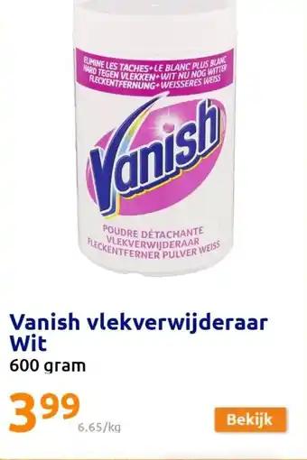 Action Vanish vlekverwijderaar wit 600 gram aanbieding