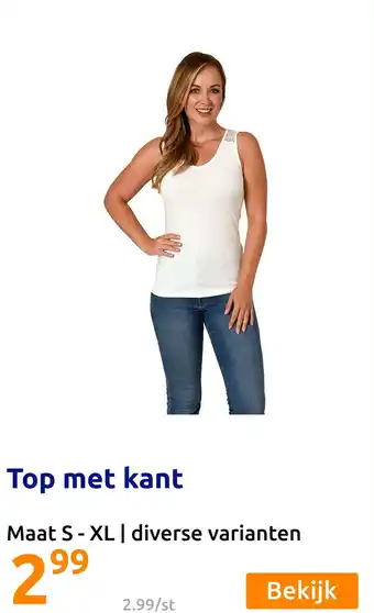 Action Top met kant aanbieding