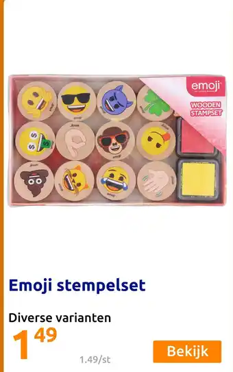 Action Emoji stempelset aanbieding