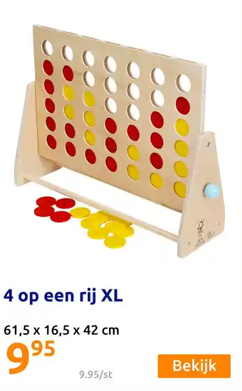 Action 4 op een rij XL aanbieding