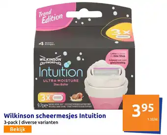 Action Wilkinson scheermesjes Intuition aanbieding