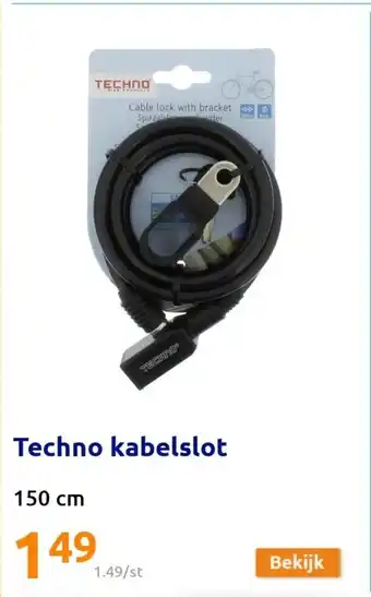 Action Techno kabelslot 150CM aanbieding