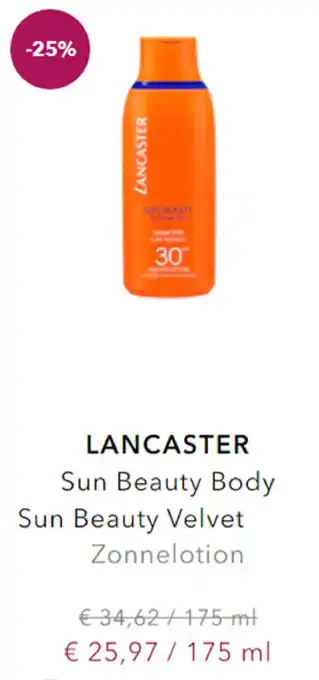 Douglas Lancaster sun beauty body sun beauty velvet zonnelotion 175 ml aanbieding