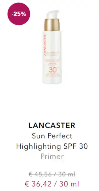 Douglas Lancaster sun perfect highlighting spf 30 primer 30 ml aanbieding