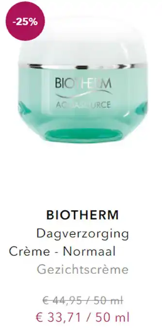 Douglas Biotherm dagverzorging creme - normaal gezichtscreme 50ml aanbieding