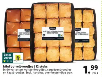 Lidl Delicieux Mini borrelbroodjes 360g aanbieding