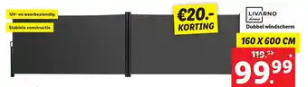 Lidl Livarno home Dubbel windscherm 160x600 cm aanbieding