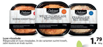 Lidl Delicieux Luxe vissalade 110g aanbieding