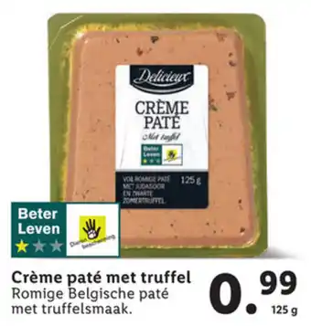 Lidl Delicieux Creme pate met truffel 125g aanbieding