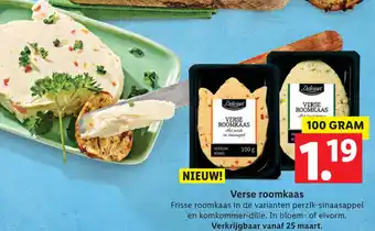 Lidl Delicieux verse Roomkaas 100g aanbieding