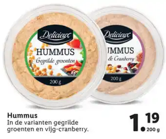 Lidl Delicieux Hummus 200g aanbieding