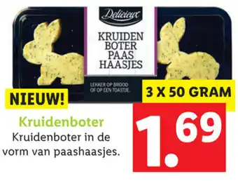 Lidl Delicieux Kruidenboter 3*50g aanbieding