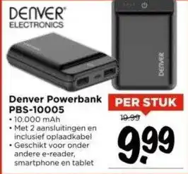 Vomar Voordeelmarkt Denver powerbank pbs-1000s aanbieding