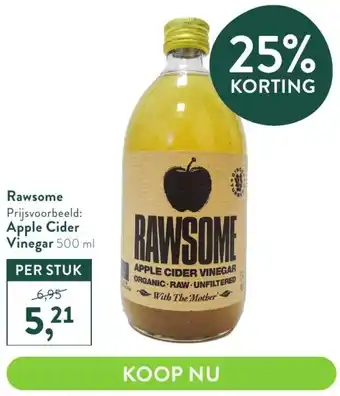 Holland & Barrett Rawsome apple cider vinegar 500ml aanbieding