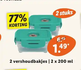 Lidl Vershoudbakjes 2 x 200 ml aanbieding