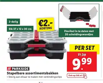 Lidl Parkside Stapelbare assortimentsbakken aanbieding