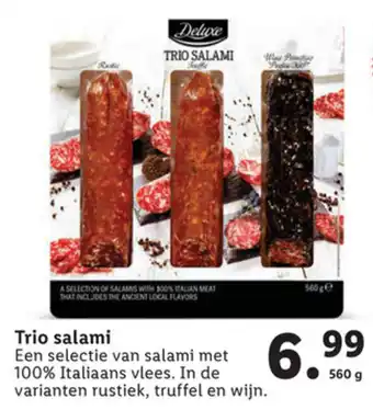 Lidl Delicieux Trio salami 560g aanbieding