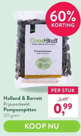 Holland & Barrett Holland & barrett pompenpitten aanbieding