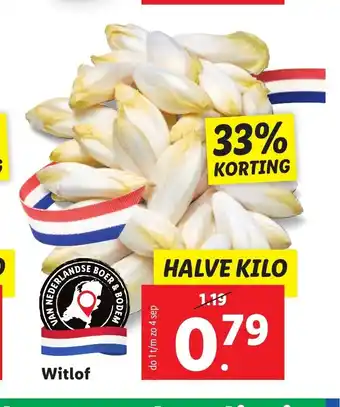 Lidl Witlof Halve kilo aanbieding