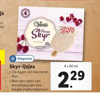 Lidl Skyr-ijsjes 4 x 90 ml aanbieding