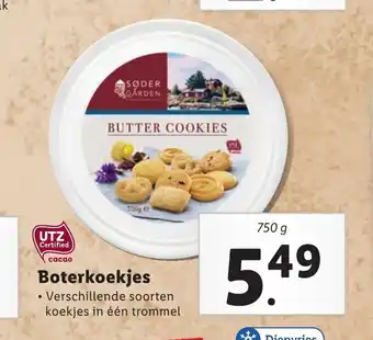 Lidl Boterkoekjes 750 g aanbieding