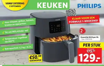 Lidl Philips essential airfryer XL type HD9270/60 aanbieding