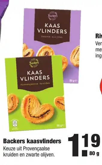 ALDI Backers kaasvlinders 80g aanbieding