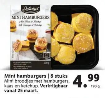 Lidl Delicieux Mini hambergers 190g aanbieding