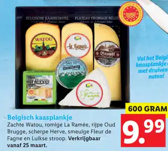 Lidl Belgisch kaasplankje 600g aanbieding