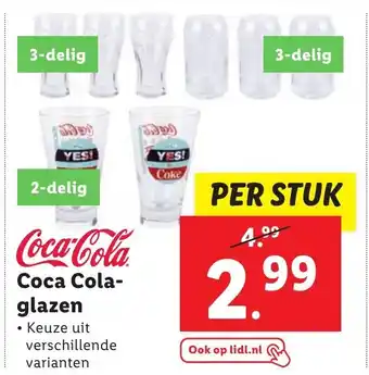 Lidl Coca-Cola glazen aanbieding