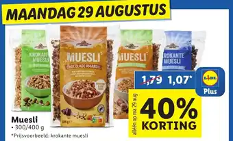 Lidl Muesli 300/400G aanbieding