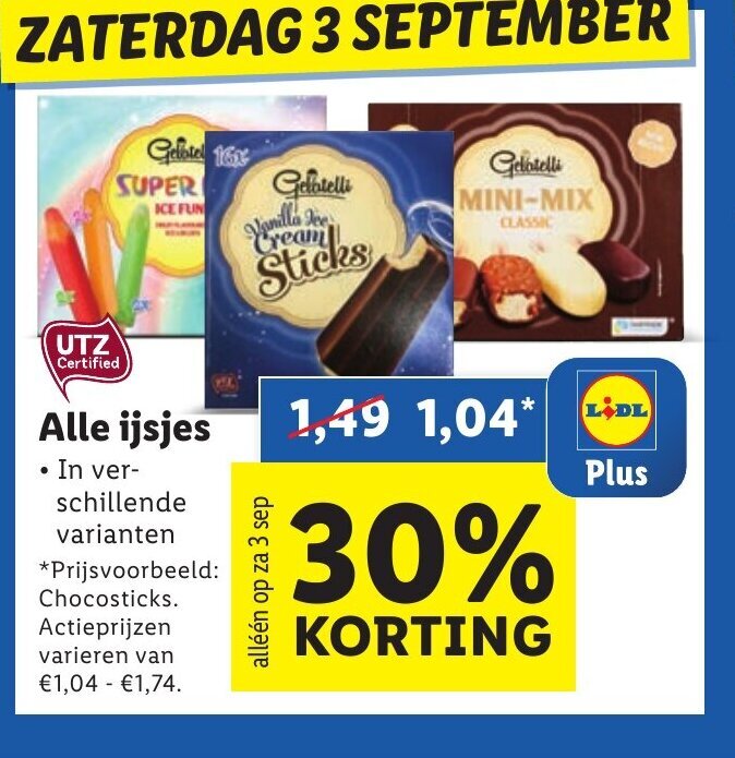Gelatelli alle ijsjes aanbieding bij Lidl