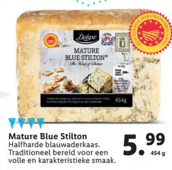 Lidl Delicieux Mature Blue Stilton 454g aanbieding