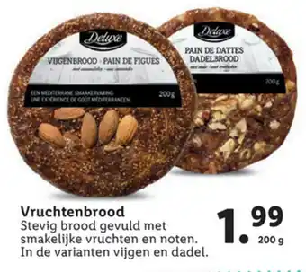 Lidl Delicieux Vruchtenbrood 200g aanbieding