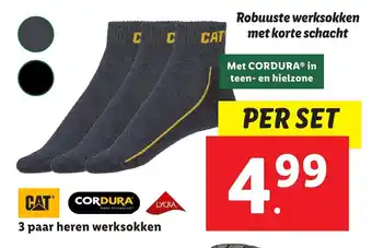 Lidl CAT 3 paar heren werksokken per set aanbieding