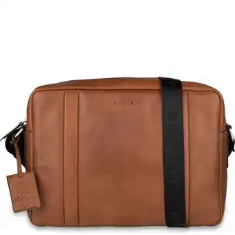 Lataza Burkely leren laptoptas messenger 14 inch suburb seth cognac aanbieding