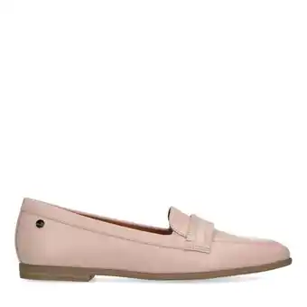 Manfield No stress lichtroze leren loafers aanbieding