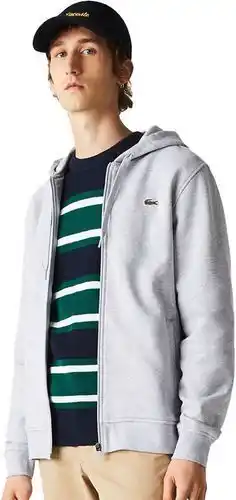 OverhemdenOnline Lacoste vest classic fit grijs aanbieding