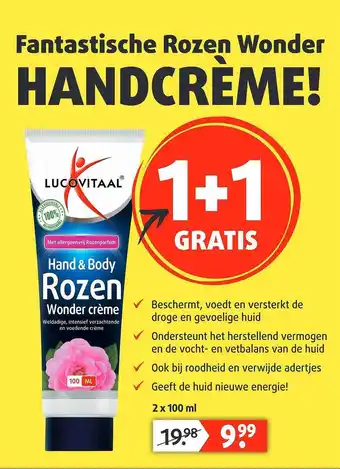 Lucovitaal Fantastische Rozen Wonder Handcrème aanbieding