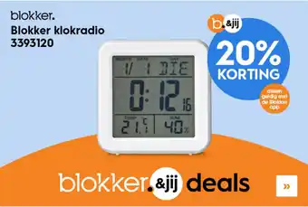 Blokker 20% korting op blokker klokradio 3393120 aanbieding