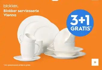 Blokker Vienna servies 3+1 gratis aanbieding