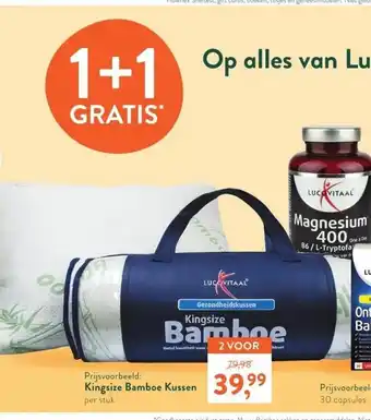 Holland & Barrett Lucovitaal Kingsize Bamobe Kussen aanbieding