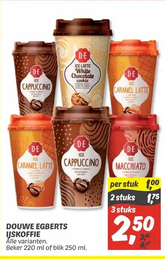 Dekamarkt Douwe Egberts uskoffie per stuks beker 220ML of blik 250ML. aanbieding