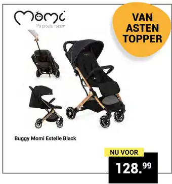 Van Asten BabySuperstore Buggy Momi Estella black aanbieding