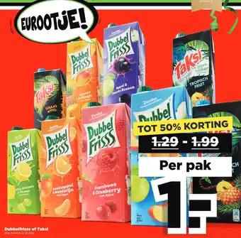 PLUS Dubbelfrisss of taksi aanbieding