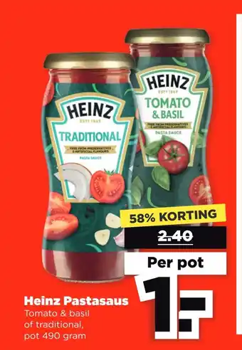 PLUS Heinz pastasaus aanbieding