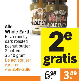 Albert Heijn Alle whole earth aanbieding
