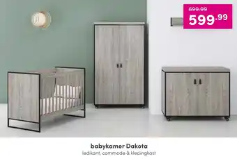 Baby & Tiener Babykamer Dakota ledikant, commode & kledingkast aanbieding