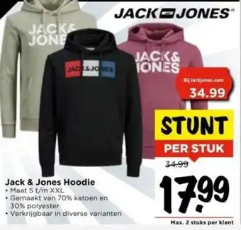 Vomar Voordeelmarkt Jack & jones hoodie aanbieding