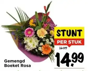 Vomar Voordeelmarkt Gemengd boeket rosa aanbieding